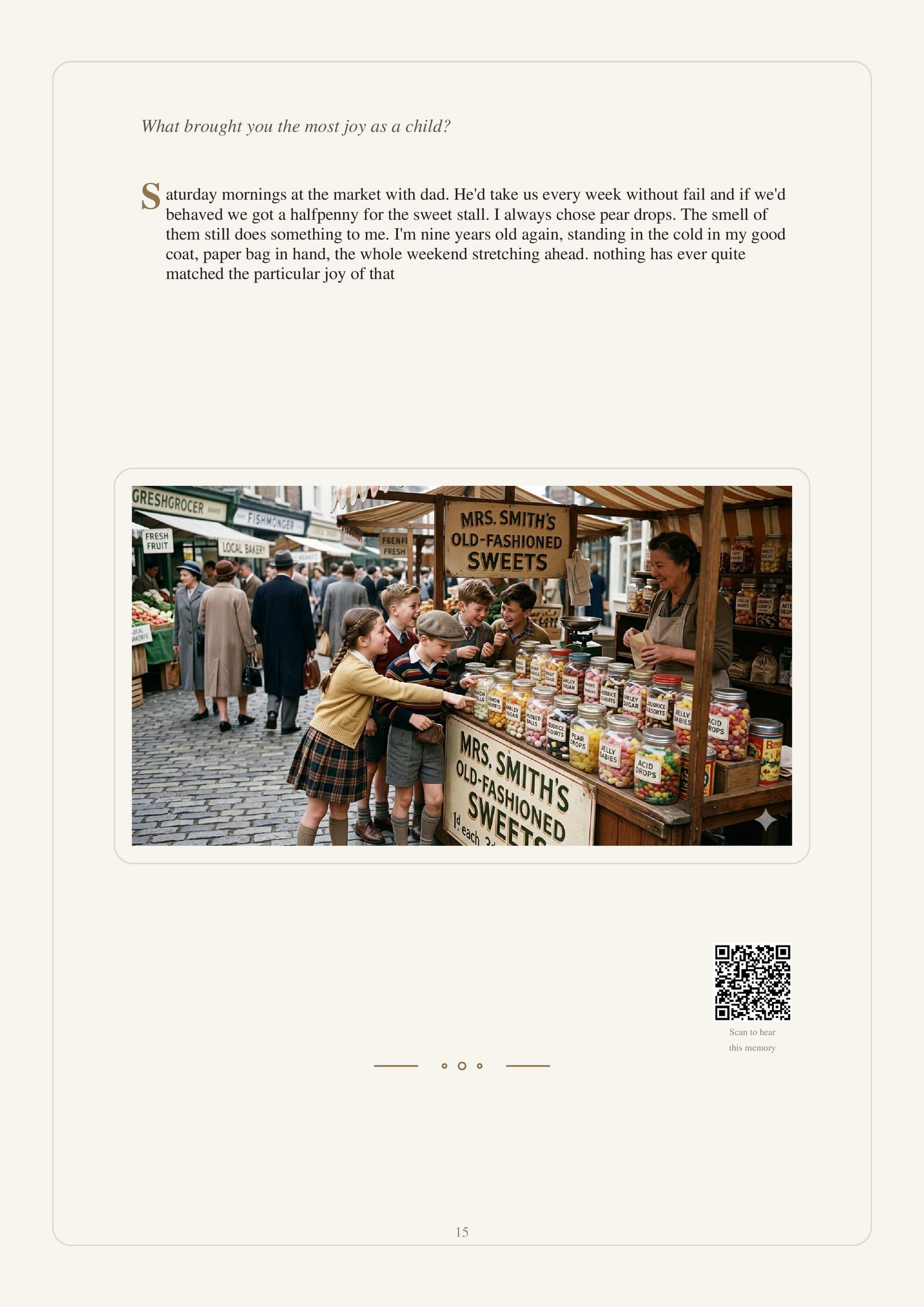 Story answer page with photo